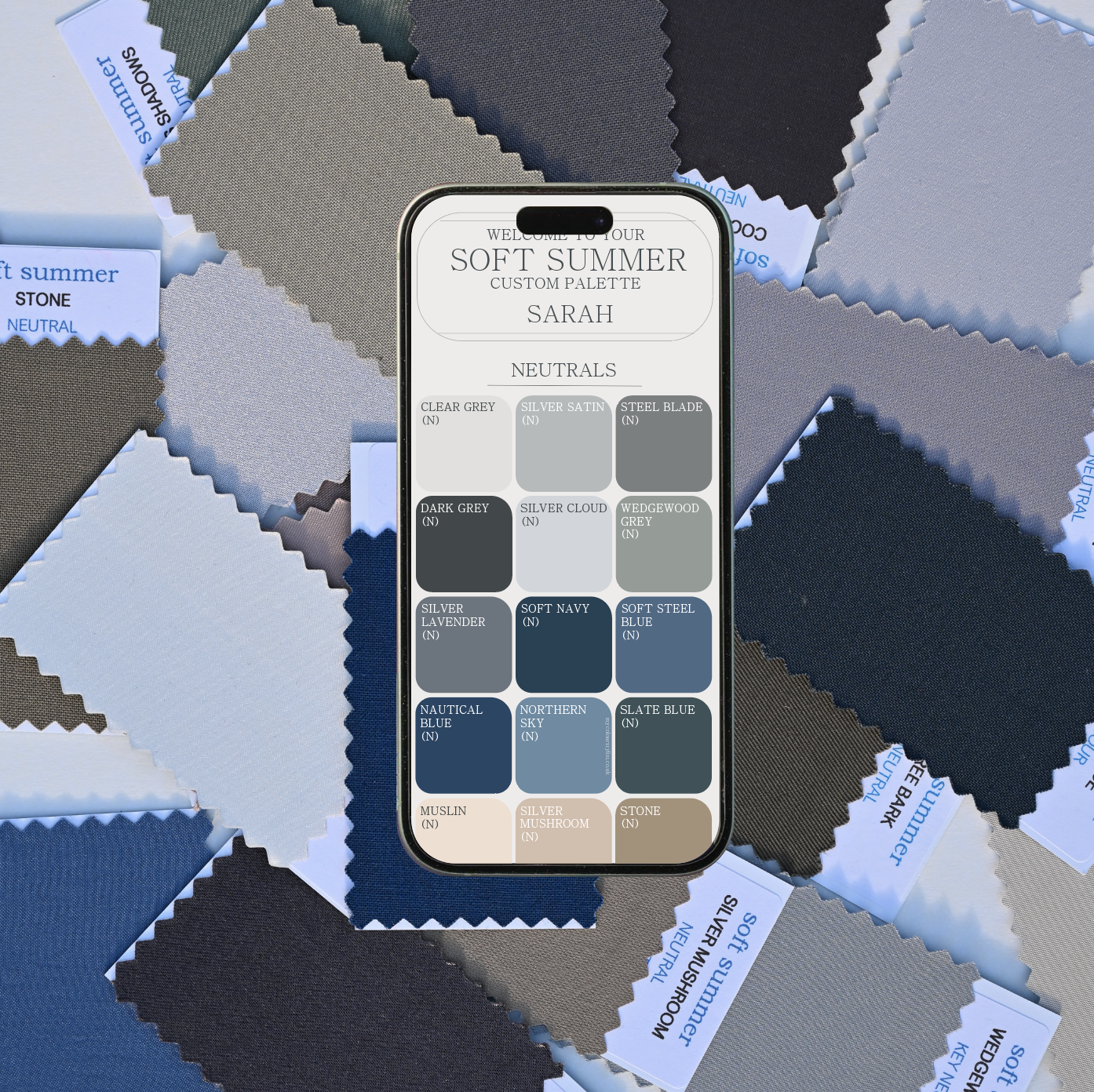 Custom digital colour palette