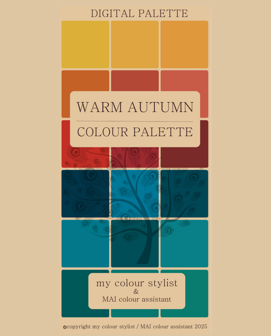 Digital colour palette download - Warm Autumn