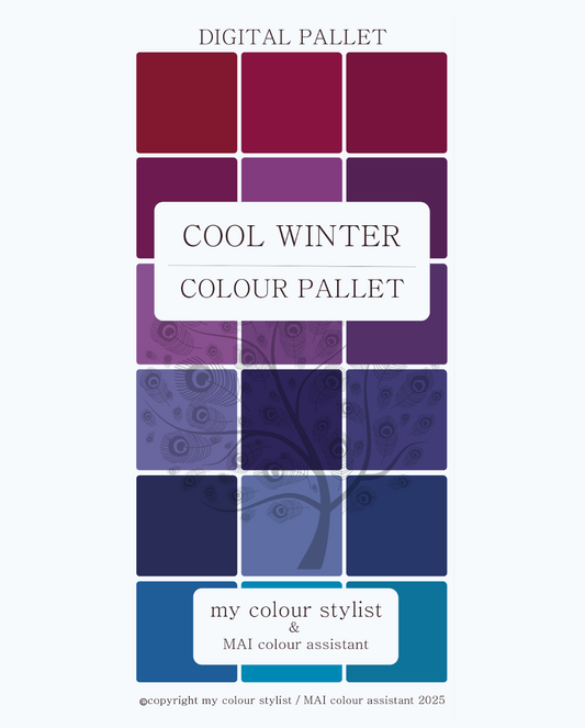 Digital colour palette download - Cool Winter