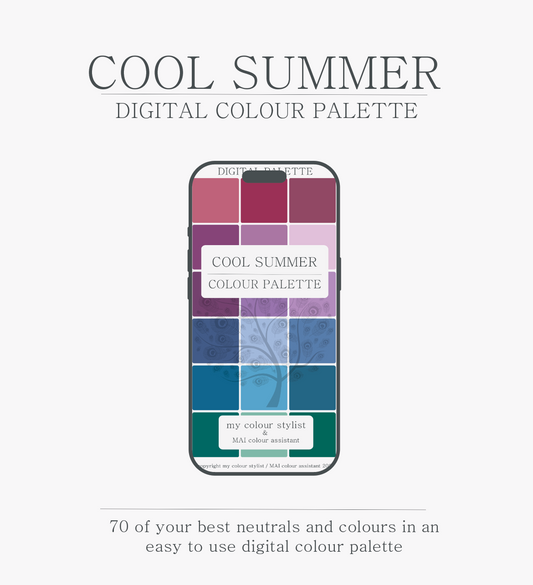 Digital colour palette download - Cool Summer
