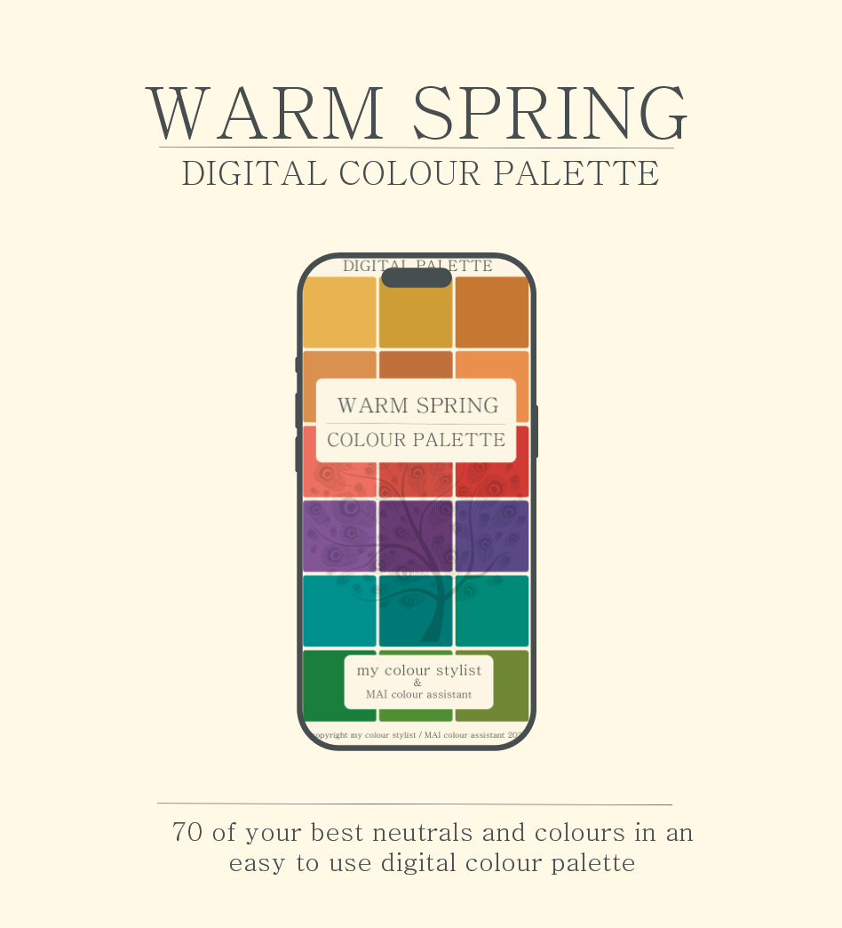 Digital colour palette download - Warm Spring
