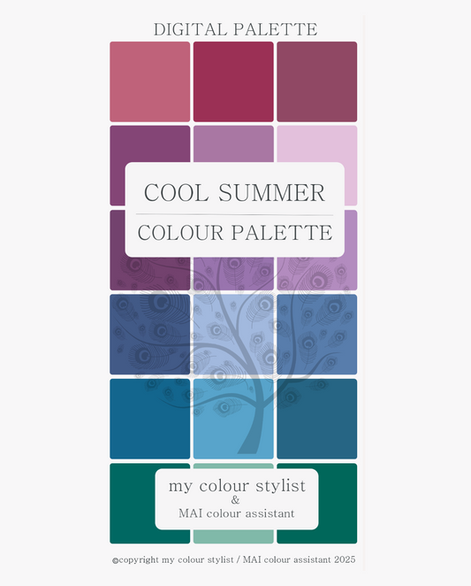 Digital colour palette download - Cool Summer