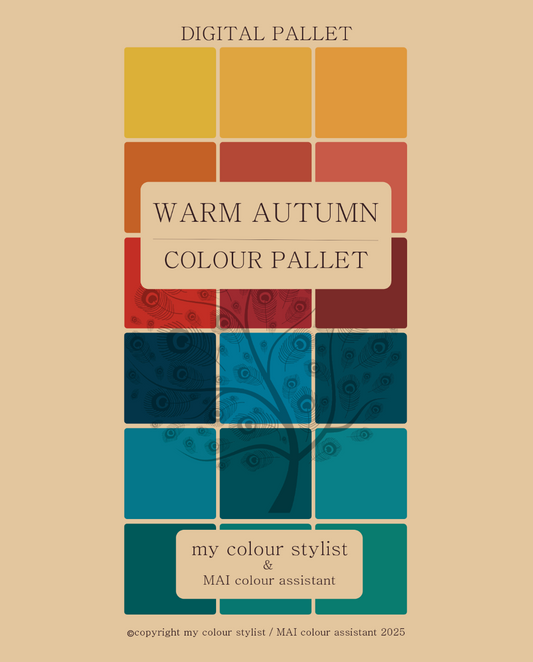 Digital colour palette download - Warm Autumn