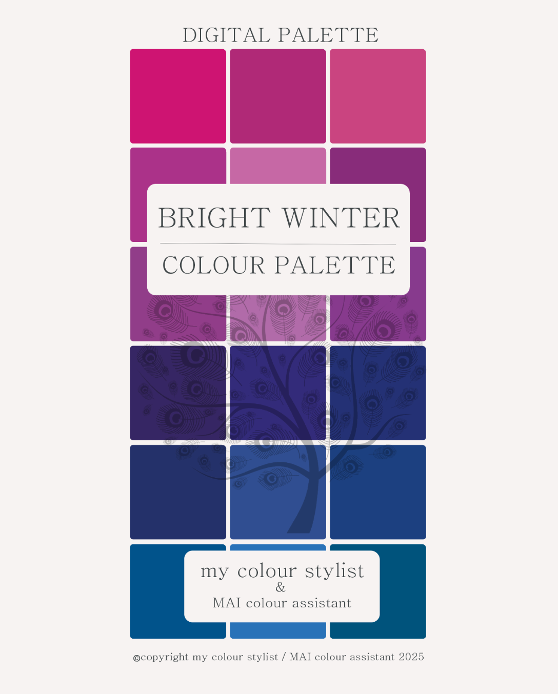 Digital colour palette download - Bright Winter