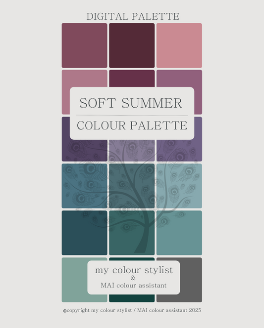 Digital colour palette download - Soft Summer