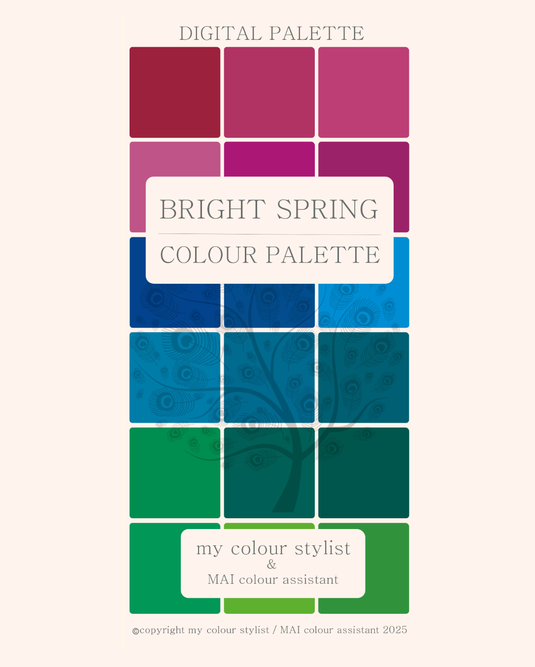 Digital colour palette download - Bright Spring