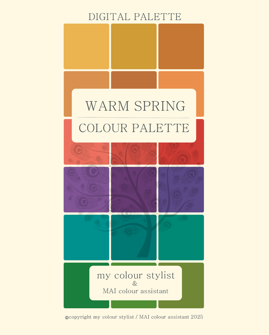 Digital colour palette download - Warm Spring