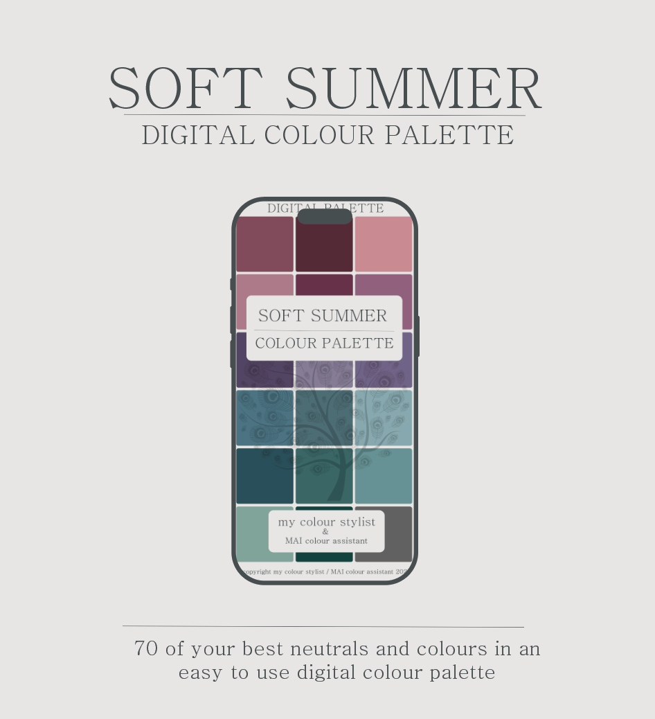 Digital colour palette download - Soft Summer